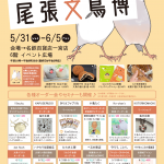 名鉄百貨店一宮店でファイナル開催！「尾張文鳥博」6/5まで